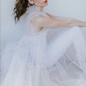 Untamed Petals Rosey High Collar Gown